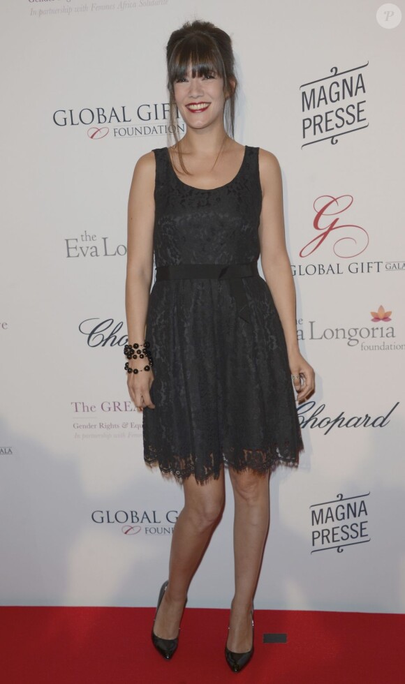Mélanie Doutey à la 4e édition du Global Gift Gala au George-V à Paris le 13 mai 2013.