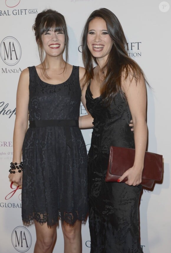 Mélanie Doutey et Anne-Sollen Hatte à la 4e édition du Global Gift Gala au George-V à Paris le 13 mai 2013.