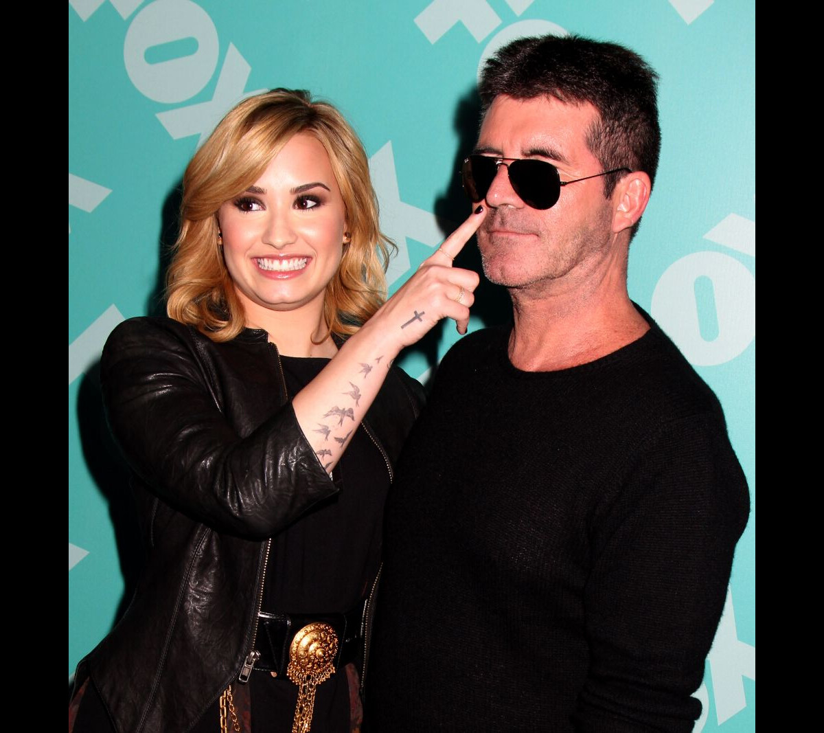 Photo Demi Lovato et Simon Cowell à la soirée Fox Upfront