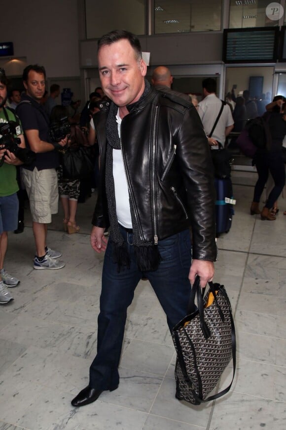 David Furnish à l'aéroport de Nice pour le 66e Festival de Cannes.