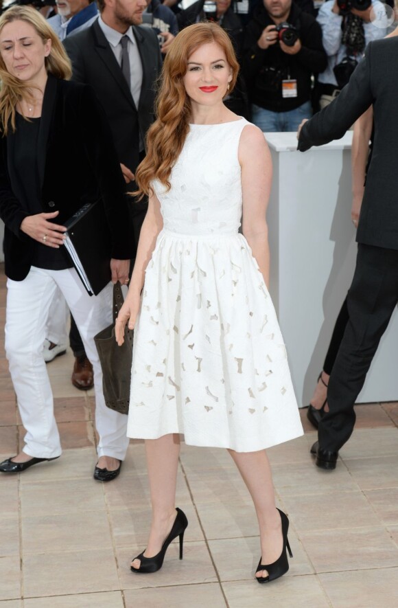 Isla Fisher arrive au photocall de Gatsby le Magnifique au 66e Festival International du Film de Cannes le 15 mai 2013.