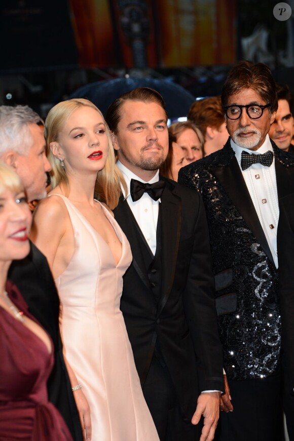 Carey Mulligan, Leonardo DiCaprio arrive à la montée des marches de Gatsby le Magnifique en cérémonie d'ouverture du Festival de Cannes, le 15 mai 2013.