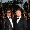 Leonardo DiCaprio, Amitabh Bachchan à la montée des marches de Gatsby le Magnifique en cérémonie d'ouverture du Festival de Cannes, le 15 mai 2013.