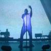Kanye West interprète Awesome, extrait de son futur album, lors de la soirée Upfront de la chaîne télévisée Adult Swim au Roseland Ballroom à New York. Le 15 mai 2013.