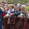La princesse Letizia d'Espagne en déplacement dans la région de la Rioja, pour une exposition et un séminaire, le 16 mai 2013