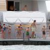 La famille royale d'Espagne sur le yacht Fortuna en 2008 à Palma de Majorque