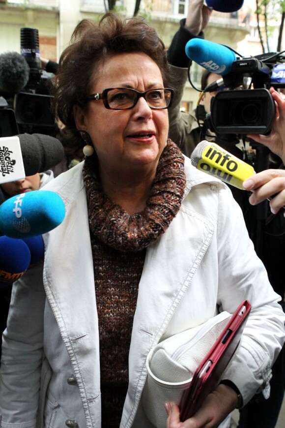 Christine Boutin au QG de campagne de l'UMP à Paris, le 23 avril 2012.
