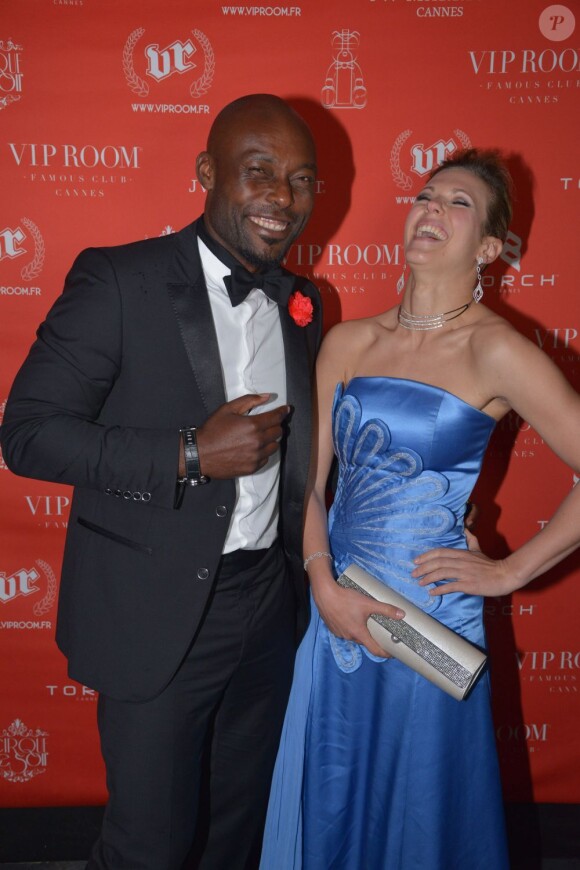 Lorie et Jimmy Jean-Louis lors de la soirée d'ouverture du VIP Room à Cannes le 15 mai 2013.