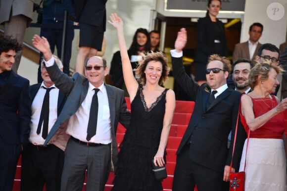 Valeria Bruni-Tedeschi lors de la montée des marches du film Un château en Italie au Festival de Cannes le 20 mai 2013