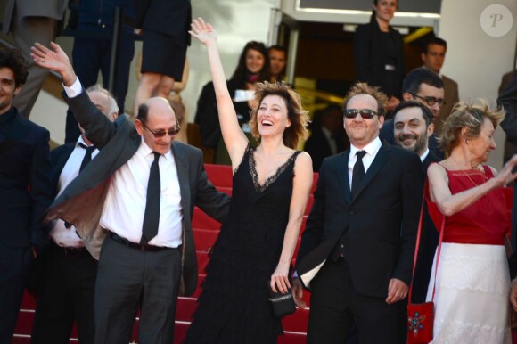 Valeria Bruni-Tedeschi lors de la montée des marches du film Un château en Italie au Festival de Cannes le 20 mai 2013