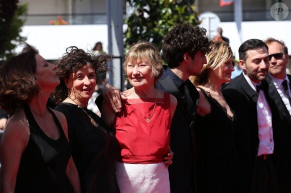 Noemie Lvovsky, Marisa Bruni Tedeschi (Borini), Louis Garrel, Valeria Bruni Tedeschi, Filippo Timi et Xavier Beauvois - Montee des marches du film "Un chateau en Italie" lors du 66 eme Festival du film de Cannes - Cannes 20/05/2013