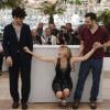 Valeria Bruni-Tedeschi, Louis Garrel, Filippo Timi lors du photocall du film Un château en Italie au Festival de Cannes le 21 mai 2013