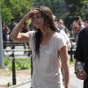 Katie Holmes naturelle en plein tournage du film Mania Days, à New York, le 21 mai 2013.
