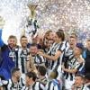 La Juventus fête son titre de Champion d'Italie dans son stade le 11 mai 2013.