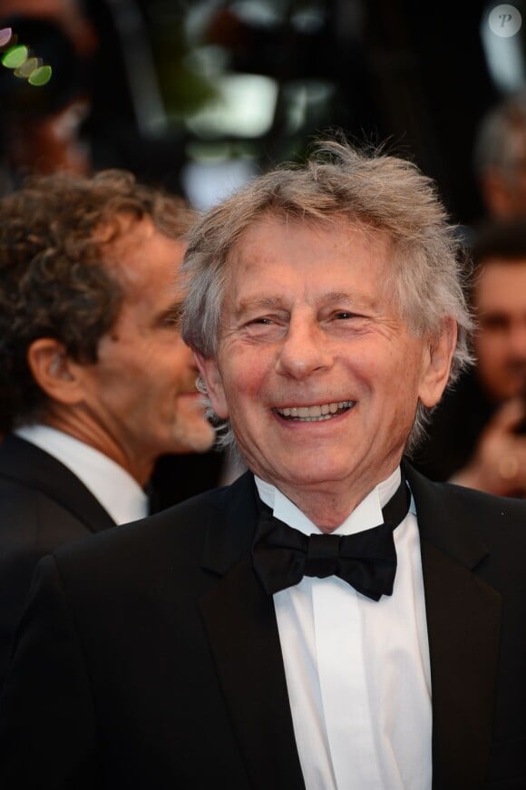 Roman Polanski à la montée des marches du film All Is Lost au Palais des Festivals, Cannes, le 22 mai 2013.