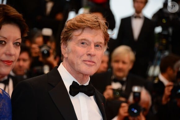 Robert Redford pour la montée des marches du film All Is Lost au Palais des Festivals, Cannes, le 22 mai 2013.