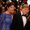 Robert Redford et sa femme Sibylle Szaggars en couple pour la montée des marches du film All Is Lost au Palais des Festivals, Cannes, le 22 mai 2013.