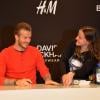 David Beckham faisait la promotion de ses sous-vêtements signés en collaboration avec H&M dans un grand magasin du Boulevard Haussmann à Paris, le 24 mai 2013