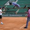 Rafael Nadal et son oncle Tony à l'entraînement à Roland-Garros, le 23 mai 2013