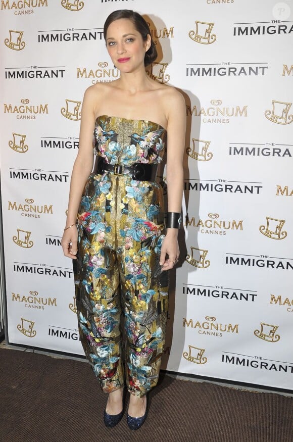 Marion Cotillard lors de la soirée du film The Immigrant au Festival de Cannes sur la plage Magnum, le 24 mai 2013