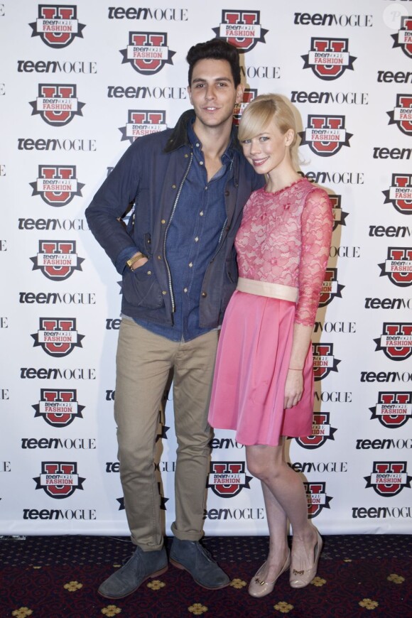 Gabe Saporta et sa compagne Erin Fetherston lors de la Teen Vogue Fashion Academy au Hudson Theatre à New York, le 20 octobre 2012.