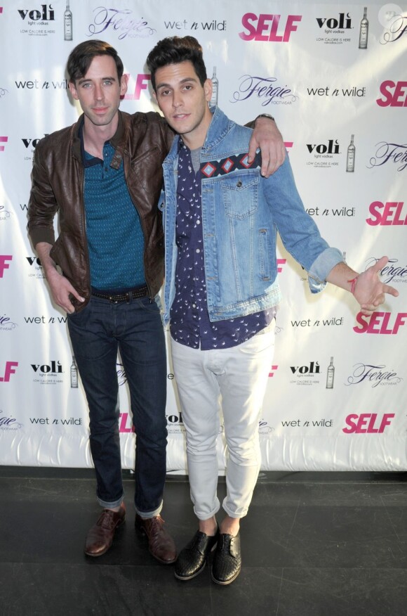 Gabe Saporta et Ryland Blackinton du groupe Cobra Starship, lors de la soirée SELF Magazine à New York City, le 5 juin 2012.
