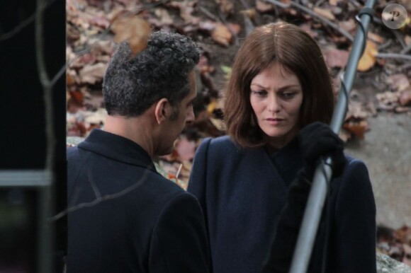Vanessa Paradis et John Turturro sont sur le tournage de "Fading Gigolo" à New York. Le 26 octobre 2012.