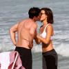 Justin Bartha et sa fiancée Lia Smith pendant la promotion du film Very Bad Trip 3 à Rio de Janeiro, le 28 mai 2013.