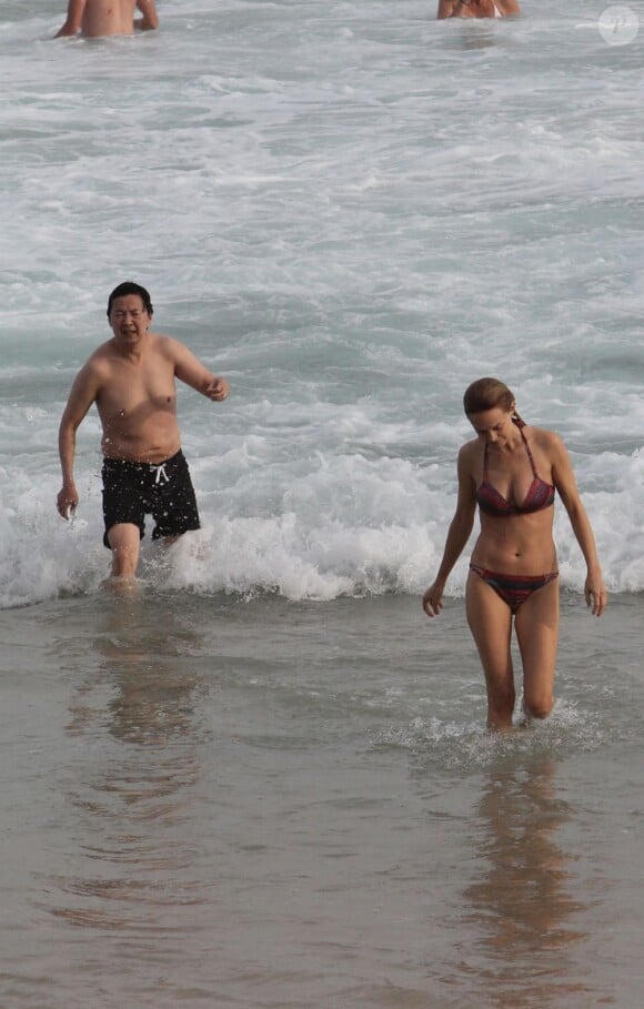 Ken Jeong et Heather Graham se baignent en pleine promotion du film Very Bad Trip 3 à Rio de Janeiro, le 28 mai 2013.