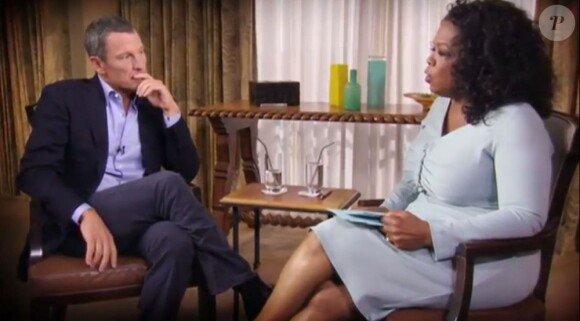 Interview de Lance Armstrong par Oprah Winfrey dans laquelle il reconnaît s'être dopé le 17 janvier 2013.