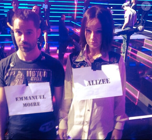 Alizée et Emmanuel Moire en répétitions de l'émission Samedi soir on chante France Gall sur TF1