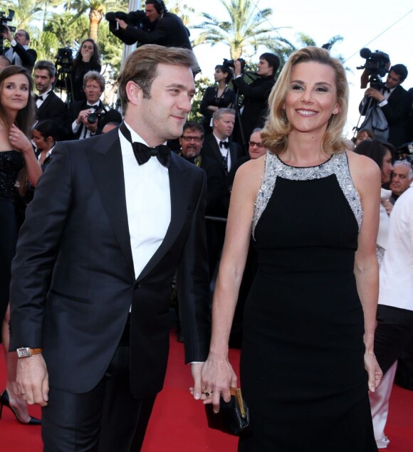 Laurence Ferrari (robe Paule Ka) et son mari Renaud Capuçon lors du 66e festival du film de Cannes, le 18 mai 2013.