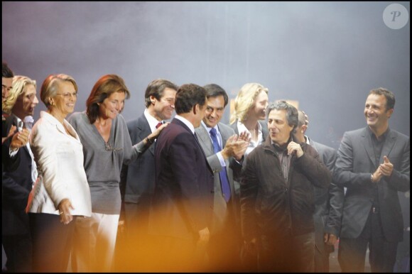 Christian Clavier lors de la victoire de Nicolas Sarkozy aux élections présidentielles de 2007