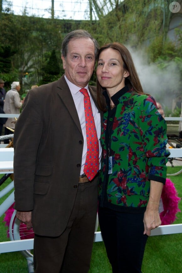 Le prince Alexandre et Arianne Poniatowski à l'inauguration de l'exposition L'art du jardin qui a transformé le Grand Palais en serre géante. Photo prise le 30 mai 2013 à Paris.