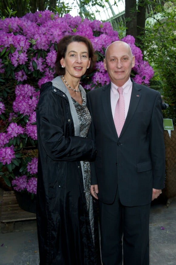 Tomasz Orlowski ambassadeur de Pologne et son epouse à l'inauguration de l'exposition L'art du jardin qui a transformé le Grand Palais en serre géante. Photo prise le 30 mai 2013 à Paris.