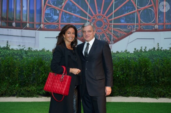 Sidney et Katia Toledano à l'inauguration de l'exposition L'art du jardin qui a transformé le Grand Palais en serre géante. Photo prise le 30 mai 2013 à Paris.