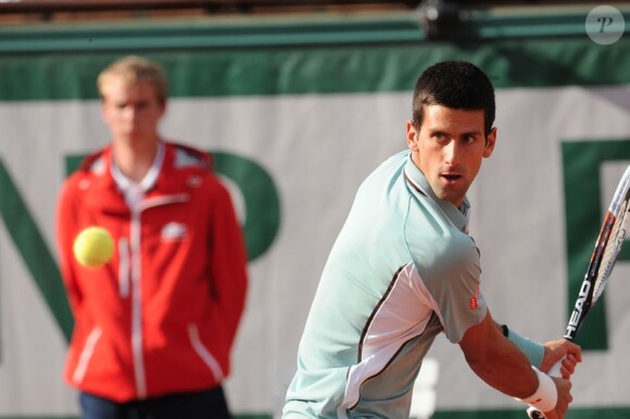 Novak Djokovic lors du tournoi de Roland-Garros, le 28 mai 2013.