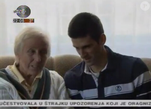 Novak Djokovic avec Jelena Gencic, sa première coach, en 2011.