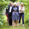 Camilla Parker Bowles était invitée le 2 juin 2013 à la journée portes ouvertes du jardin de Nick Mason, batteur de Pink Floyd, au profit de deux associations, le 2 juin 2013 à Pickwick, Wiltshire.