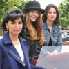 Rachida Dati, Solweig Rediger-Lizlow et Lara Micheli - Jour de vérification des véhicules avant le départ du Rallye des princesses 2013 qui a eu lieu le lendemain 2 juin à 8h à l'esplanade des Invalides.