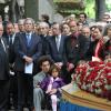 Michel Sapin, Michel Rocard, Robert Badinter, Jean-Louis Debré, Daniel Vaillant lors de l'enterrement du constitutionnaliste Guy Carcassonne au cimetière de Montmartre le 3 juin 2013