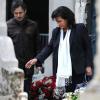 Anne Sinclair lors de l'enterrement du constitutionnaliste Guy Carcassonne au cimetière de Montmartre le 3 juin 2013 à Paris