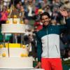 Rafael Nadal a célébré ses 27 ans sur le court Philippe-Chatrier après sa victoire en huitième de finale face à Kei Nishikori à Roland-Garros le 3 juin 2013