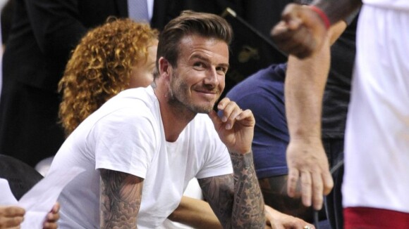 David Beckham : Décontracté devant les stars du Heat, Justin Bieber indifférent