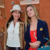 Lio et sa fille Nubia au village Roland-Garros pendant les internationaux de France de tennis 2013 à Paris, le 4 juin 2013