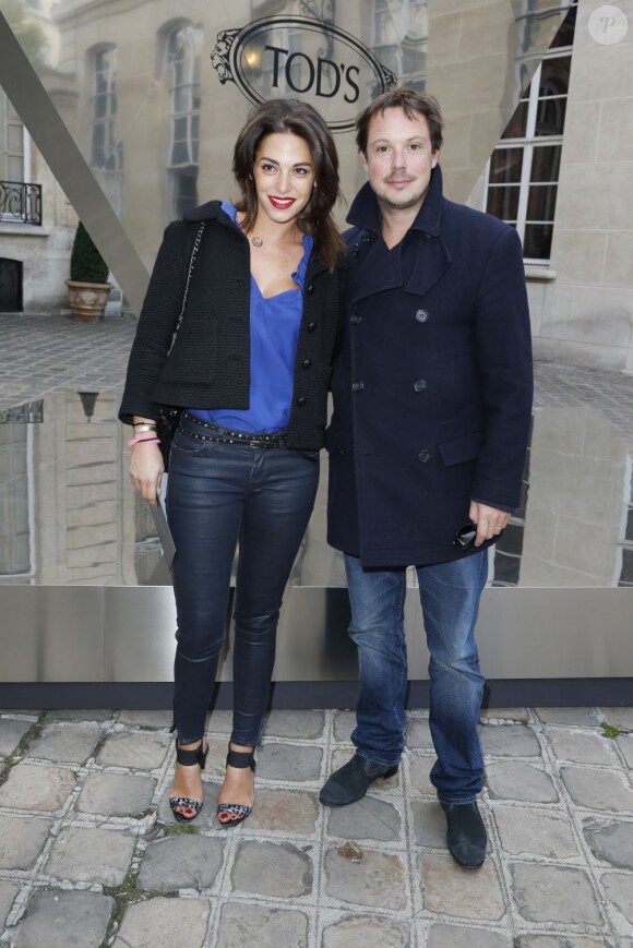Davy Sardou et sa femme Noémie Elbaz à Paris en octobre 2012