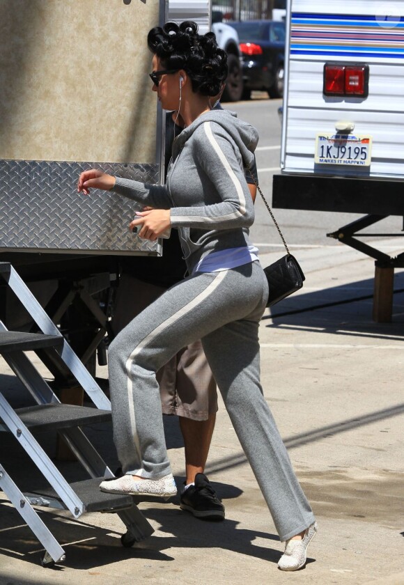 Katy Perry sur un tournage à Los Angeles, le 4 Juin 2013.