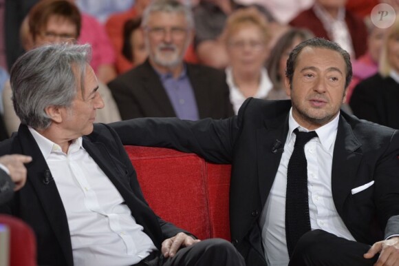 Richard Berry et Patrick Timsit - Enregistrement de l'émission "Vivement Dimanche" à Paris le 4 juin 2013. L'émission sera diffusée le 9 juin sur France 2.