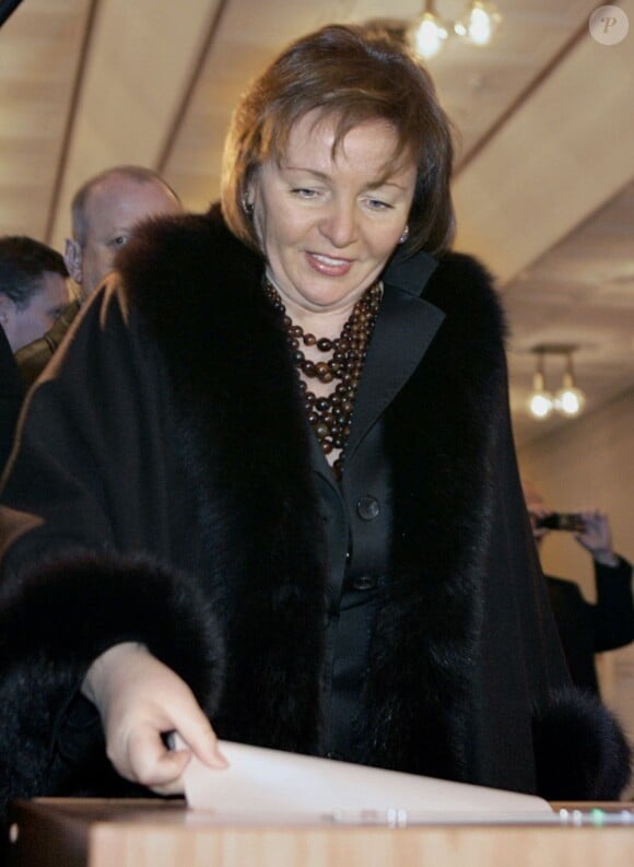 Lioudmila Poutina, épouse du président russe Vladimir Poutine. Mouscou, décembre 2007.