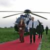 Vladimir Poutine et sa femme Lioudmila arrivant en Allemagne en 2007